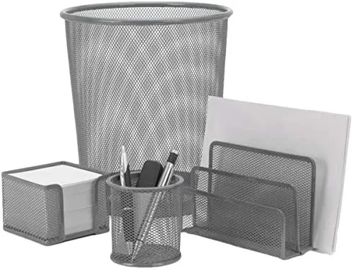 Eliware 4 teiliges Büroset | Silber