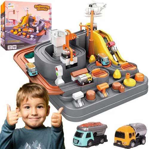 MalPlay Parkhaus Parkgarage Autos Spielzeug Kinder Manual Spielzeug Autorennbahn