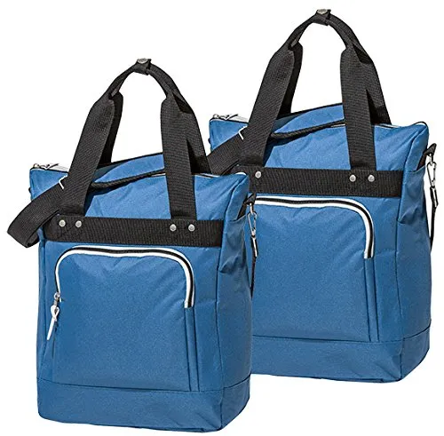 4Uniq Fahrradtasche Gepäckträger Tasche 2er Set Verschiedene Versionen (blau/schwarz)