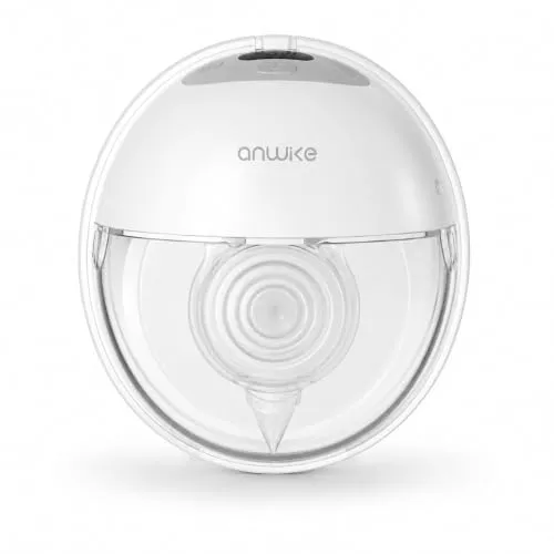 ANWIKE K10 Milchpumpe Elektrisch, 4 Modi, 20 Stufen, Weiß | 1200mAh Elektrische Milchpumpe Handsfree, 27mm Wide Cup Fit, bis 320 mmHg, breast pump electric, leise aufrecht