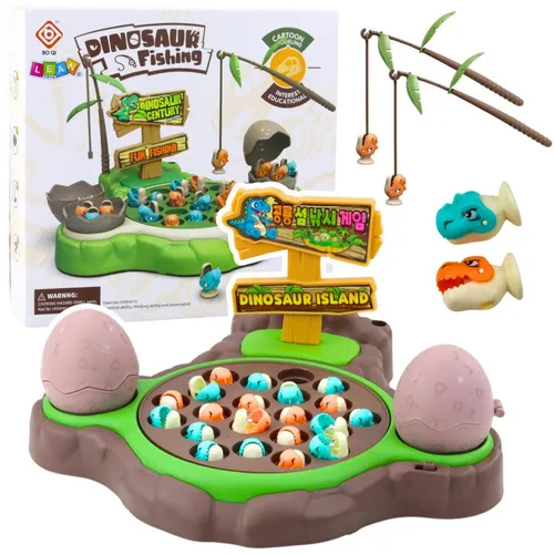 Lean Dinosaurier-Fischstäbchen Magnetische Klänge Arcade-Spiel