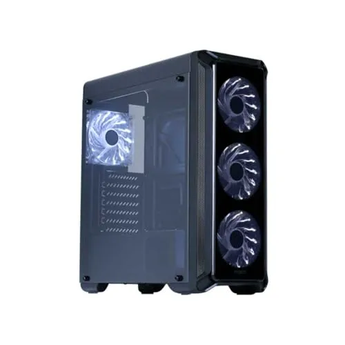 Zalman i3 Edge Midi-Tower PC Gehäuse ATX Gaming Tower, Computergehäuse, ATX Case, PC Case Black, PC-Gehäuse ATX, Computer Gehäuse Gaming, Schwarz