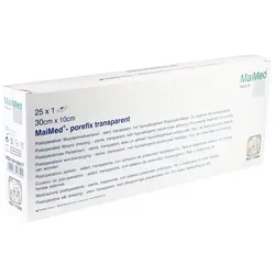 MaiMed Porefix Pflaster wasserfest 30 x 10 cm - 25 Stück - Erste-Hilfe-Heftpflaster & Verbandsmaterial, 100% wasserfest mit hervorragender Klebekraft, ideal für Dusch- und Badesituationen, perfekt für sensible Haut.