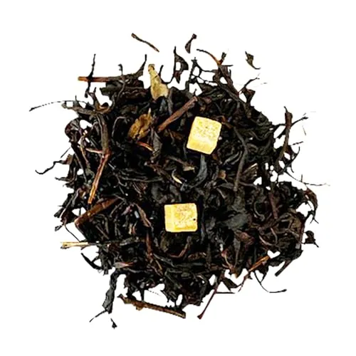 Schrader | Aromatisierter Schwarztee Englisch Karamell | Assamtee mit Karamellstückchen | 125 g Tüte