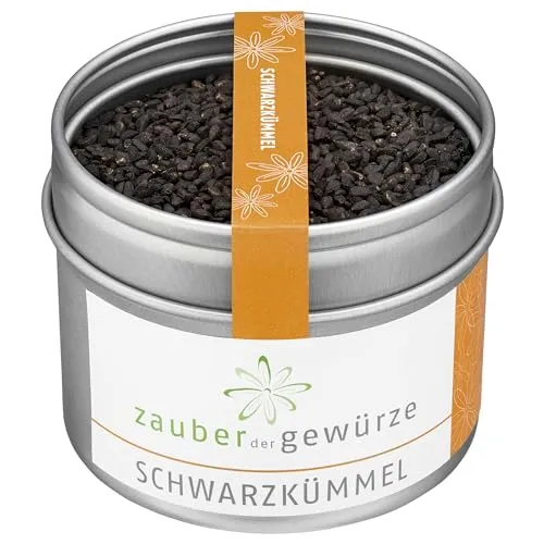 Zauber der Gewürze Schwarzkümmel – Schwarzer Kümmel als Brotgewürz für Fladenbrot, für Salate, Eintöpfe und orientalische Gerichte, 65 g