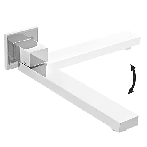 Welfenstein schwenkbarer Wanneneinlauf WE-801 Badewanneneinlauf Zulauf verchromt eckig 1/2-Zoll-Außengewinde