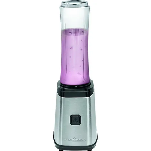 Proficook Smoothie Maker PC-SM 1078 - 250 Watt, 0,6 l, mit Trinkdeckel - Mixer für schnelle Smoothies und Milchshakes, ideal für unterwegs mit praktischem Trinkverschluss. Kraftvoller 250 Watt Motor und spülmaschinenfeste Teile.