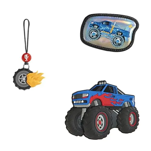 Step by Step Magic MAGS Monster Truck Rocky, 3-teilig, 2 Magnet-Applikationen und 1 Anhänger, als Ergänzung für den Schulranzen oder Vorschulrucksack