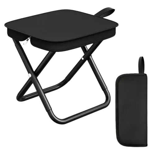 Naapesi Tragbarer Campinghocker – Klapphocker aus Karbonstahl, 100 kg Tragkraft
