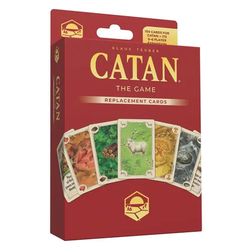CATAN Base Game Card Accessory (6th Edition) - Komplettes Ersatzset mit 95 Karten für das beliebte Gesellschaftsspiel CATAN, ideal für Familien und Spieleabende, für 3-4 Spieler geeignet.