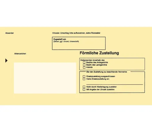 RNK Verlag Briefumschlag DIN lang mit Fenster in gelb von RNK Verlag