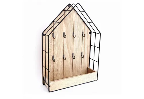 Wood & Wire House Key Storage Unit in beige von mitienda