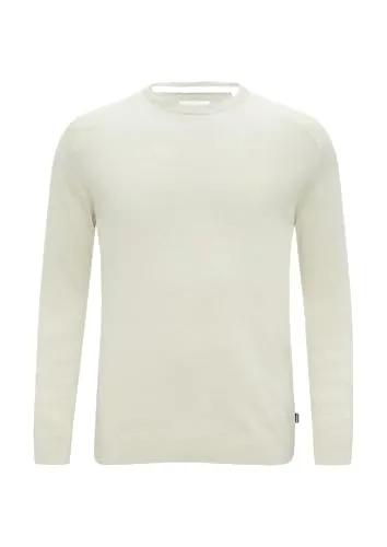 Melierter Pullover für Herren - Stylischer Rundhalspullover mit langen Ärmeln und Rippbündchen, ideal für lässige Looks und bequem im Regular Fit.