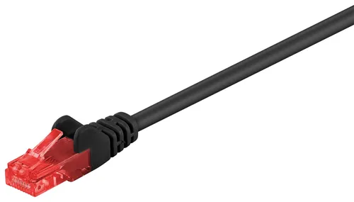 CAT 6 Netzwerkkabel, U/UTP, schwarz - Länge: 0,25 m