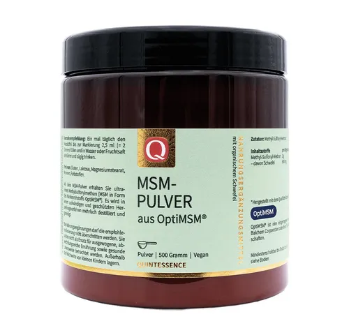 Quintessence Quintessence - MSM-Pulver - Organischer Schwefel in reinster Form Pulver, 500 g