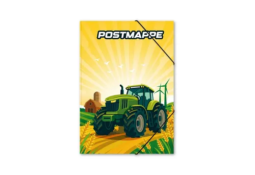 itenga Organisationsmappe itenga Postmappe aus Karton A4 Motiv Traktor TURBO TRAK