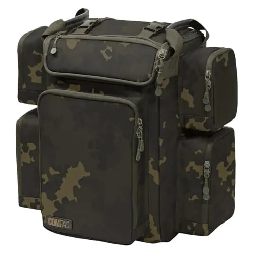 Korda Compac Rucksack 45 Liter Dark Camo - Angelrucksack mit 45 Liter Volumen, ideal für Angler, bietet viel Stauraum und ist im praktischen Dark Camo Design.