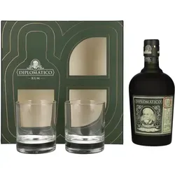 Diplomático RESERVA EXCLUSIVA Ron Antiguo 40% Vol. 0,7l in Geschenkbox mit 2 Gläsern