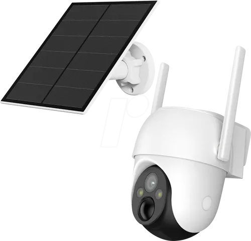 LAX SNAP 25T - IP WLAN Überwachungskamera für Außen - IP Kameras, außen - 3 MP kabellose Kamera mit Solarpanel für kontinuierliche Überwachung, 360° Schwenk-Neige-Funktion und Nachtsicht in Farbe.