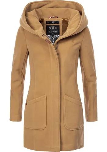 MARIKOO Damen Wintermantel Trenchcoat B819 in Camel, Gr. 4XL - Funktionsjacke mit großer Kapuze, ideal für kalte Tage. Hochwertige Verarbeitung, perfekte Passform und edles Innenmaterial sorgen für ultimativen Tragekomfort.
