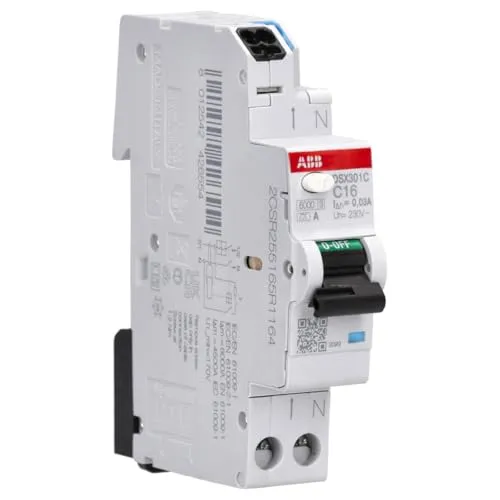 ABB DSX301 FI/LS-Schutzschalter C16/0,03 A - Typ A FI/LS-Schutzschalter für optimalen Personen- und Sachschutz, schützt vor elektrisch gezündeten Bränden und erfüllt höchste Sicherheitsstandards.
