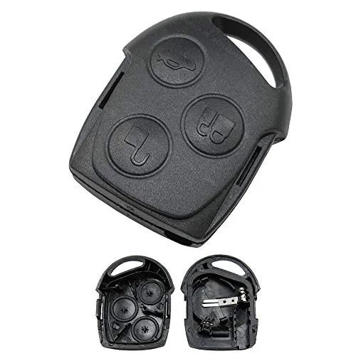 Ford Schlüsselgehäuse Funk Fernbedienung Schlüssel Gehäuse Fiesta Focus Fusion Ka Mondeo + 3X Taster Ersatz Mikrotaster Autoschlüssel Neu