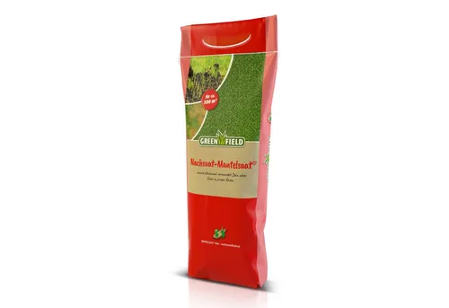 Greenfield Rasensamen Nachsaat-Mantelsaat 5 kg - Rasensaat für die Verjüngung deines Rasens, bietet schnellen Auflauf und ist ideal für alle Rasenflächen. Die ummantelten Samen schützen vor äußeren Einflüssen und fördern eine optimale Pflanzenentwicklung.