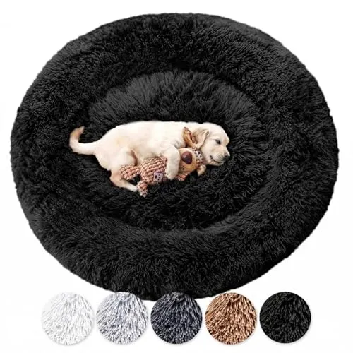 Wahre Tierliebe Hundebett Donut XL in schwarz von Wahre Tierliebe