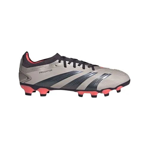 adidas Unisex Predator Pro MG Fußballschuh Platinum Metallic/Aurora Black/Turbo 46