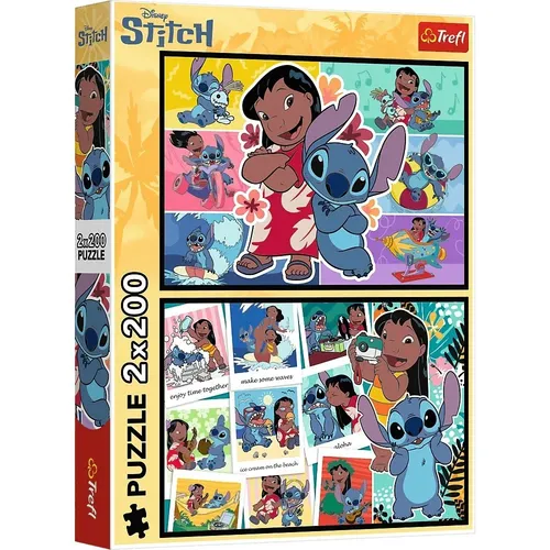 Puzzle 2x200 pieces The happy life of Stitch Trefl 5900511133349
