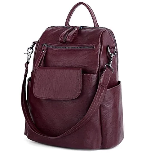 UTO Eleganter Damen Rucksack mit Schultergurt - Damen-Rucksackhandtaschen mit abnehmbarem Schultergurt und großem Stauraum für Tablet oder Laptop. Ideal für Schule und Freizeit, stylisch und praktisch zugleich.