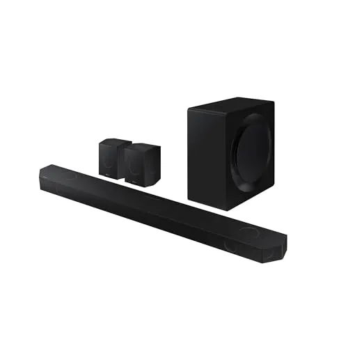 Samsung Soundbar HW-Q990D - Kabelloser Dolby Atmos Sound - Soundbar mit 11.1.4 Kanälen für beeindruckenden Surround-Sound, Q-Symphony für nahtlose Klangintegration und SpaceFit Sound Pro für optimales Klangerlebnis.