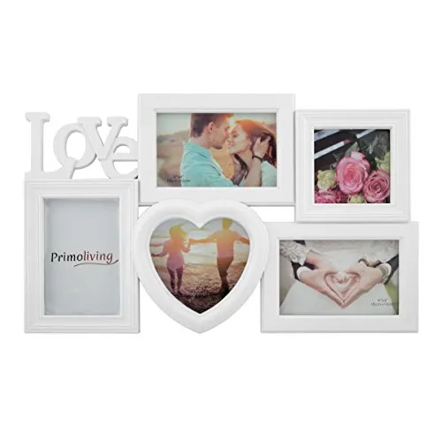 PrimoLiving Bildergalerie Love für 5 Fotos weiß P-221
