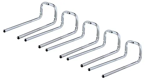 Alberts 856083 Wandhaken | wahlweise in verschiedenen Ausführungen | doppelt gerade | galvanisch blau verzinkt | Durchmesser Ø12 mm | 90 x 80 x 200 mm | 5er Set