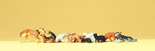 Preiser 14165 H0 Hunde und Katzen