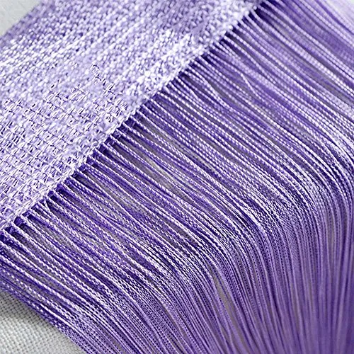 Tür-Vorhang / Wandpaneel mit Fransen, für Fenster, Zuhause, Terrasse, Schlafzimmer, Hochzeit, Restaurant idealer Raumteiler, dekorative Quaste, Polyester, Light-p, 100_x_200_cm