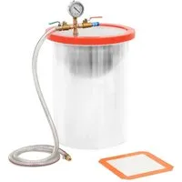 vidaXL Vakuumkammer 22,7L aus Edelstahl - Pumpen: Hochbelastbare Edelstahl-Vakuumkammer mit transparentem Acryldeckel für optimale Beobachtung während des Entgasungsprozesses.