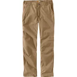 Carhartt RIGBY STRAIGHT FIT PANT 102821 - Dark Khaki W30/L34 - Herren-Stoffhose aus robustem Stretch-Canvas, ideal für Arbeit und Freizeit. Rugged Flex® Technologie sorgt für optimale Bewegungsfreiheit.