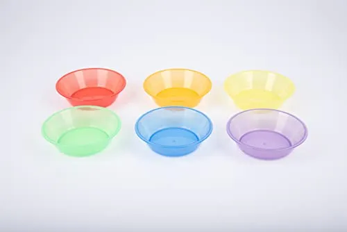 tickit 73117 Translucent Color Sortierschalen, H 4.5cm x 14.5cm diameter, Rot, Orange, Gelb, Grün, Blau, Violett
