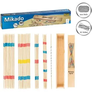 Idena Geschicklichkeitsspiel 6060012, Mikado, aus Holz, für 1-x Spieler, ab 3 Jahre