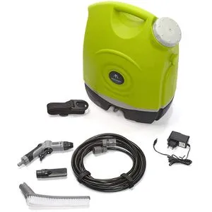 Aqua2go Akku-Druckreiniger GD73 - Mobiler Hochdruckreiniger mit 17 Litern Wassertank, ideal für die Reinigung ohne Stromanschluss, mit einstellbarem Druck von 3 bis 9 Bar für empfindliche Oberflächen.