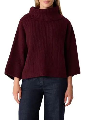 comma Poncho Indoor-Poncho braun|lila M - Strickjacke aus hochwertiger Materialmischung für optimalen Tragekomfort, ideal für gemütliche Abende zu Hause oder als stylisches Accessoire.