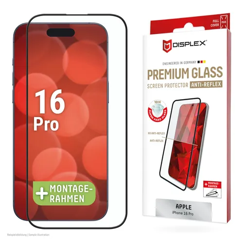 DISPLEX Premium Glass FCAR Transparent Displayschutzglas 10H iPhone 16 Pro NEU