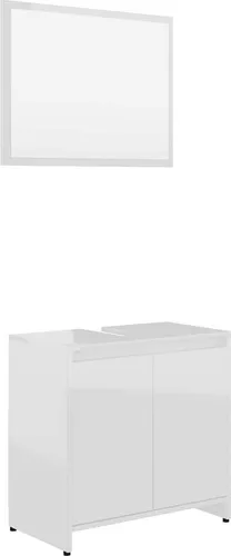 Badmöbel-Set Hochglanz-Weiß von vidaXL