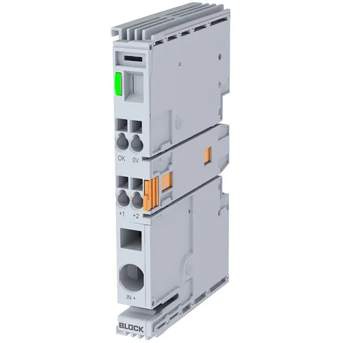 BLOCK EB-2724-020-0 Elektronischer Schutzschalter - Hutschienen-Netzteil mit 1-Kanal thermomagnetischem Schutzschalter, effizient mit 99% und ideal für Anwendungen mit 24 V/DC.