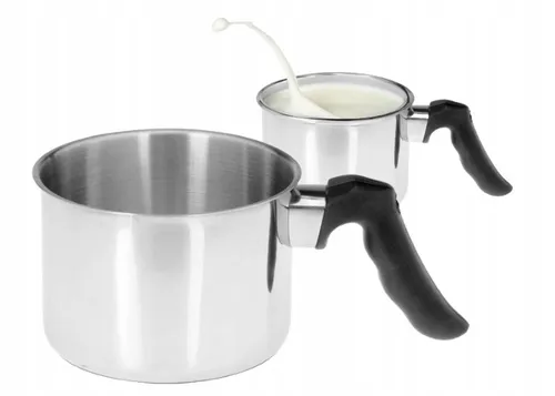 Milchtopf mit Griff Stahl 1l 12 cm