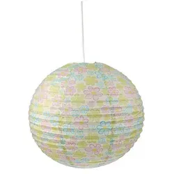 Pendelleuchte Papierballon Bunte Blumen