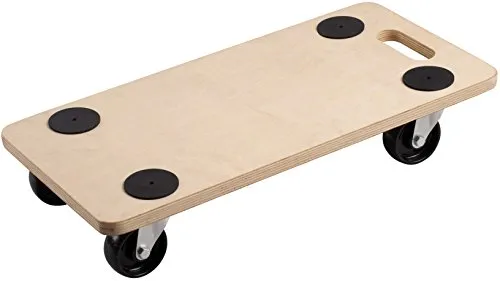Metafranc Transportroller 590 x 290 mm - 200 kg Tragkraft - Transportroller für Möbel und Umzüge, mit robuster Sperrholzplatte und leichtgängigen PP-Rädern für rückenschonenden Einsatz und einfache Handhabung.