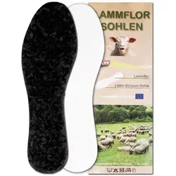 Pro Home Einlegesohlen Lammflor Schuheinlagen (1-tlg), Fußbett (Zuschneidbar) für alle Altersklassen geeignet schwarz 37/38