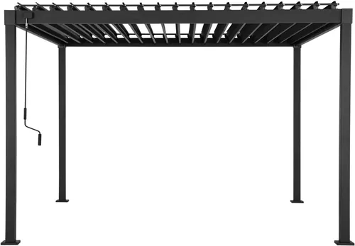 Mirador Pergola 80S Pavillon Terrassenüberdachung – Anthrazit, verstellbares Lamellendach 400x300 cm